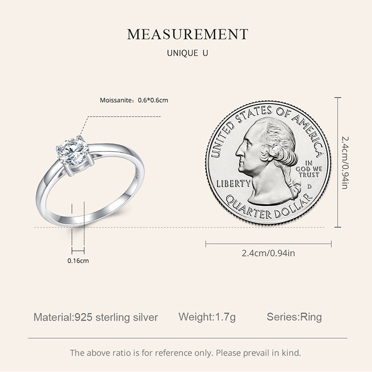 Sparkling Moissanite Ring