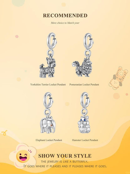 Elephant Locket Pendant Charm