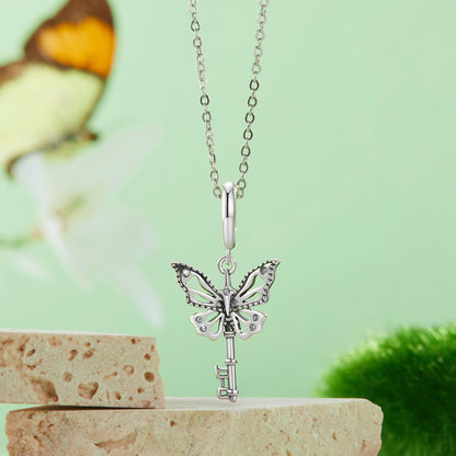 Butterfly Key Pendant Charm