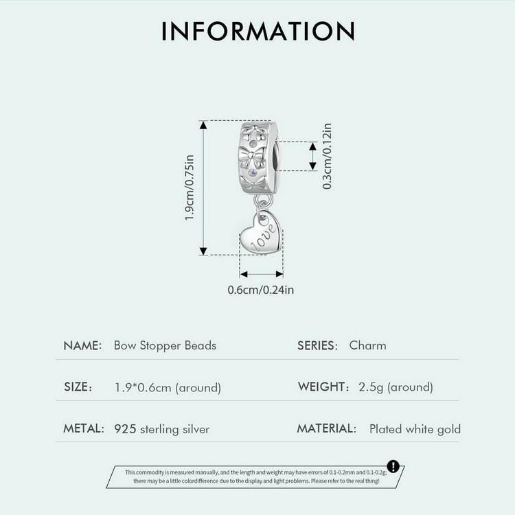 Bow Stopper Beads Charm