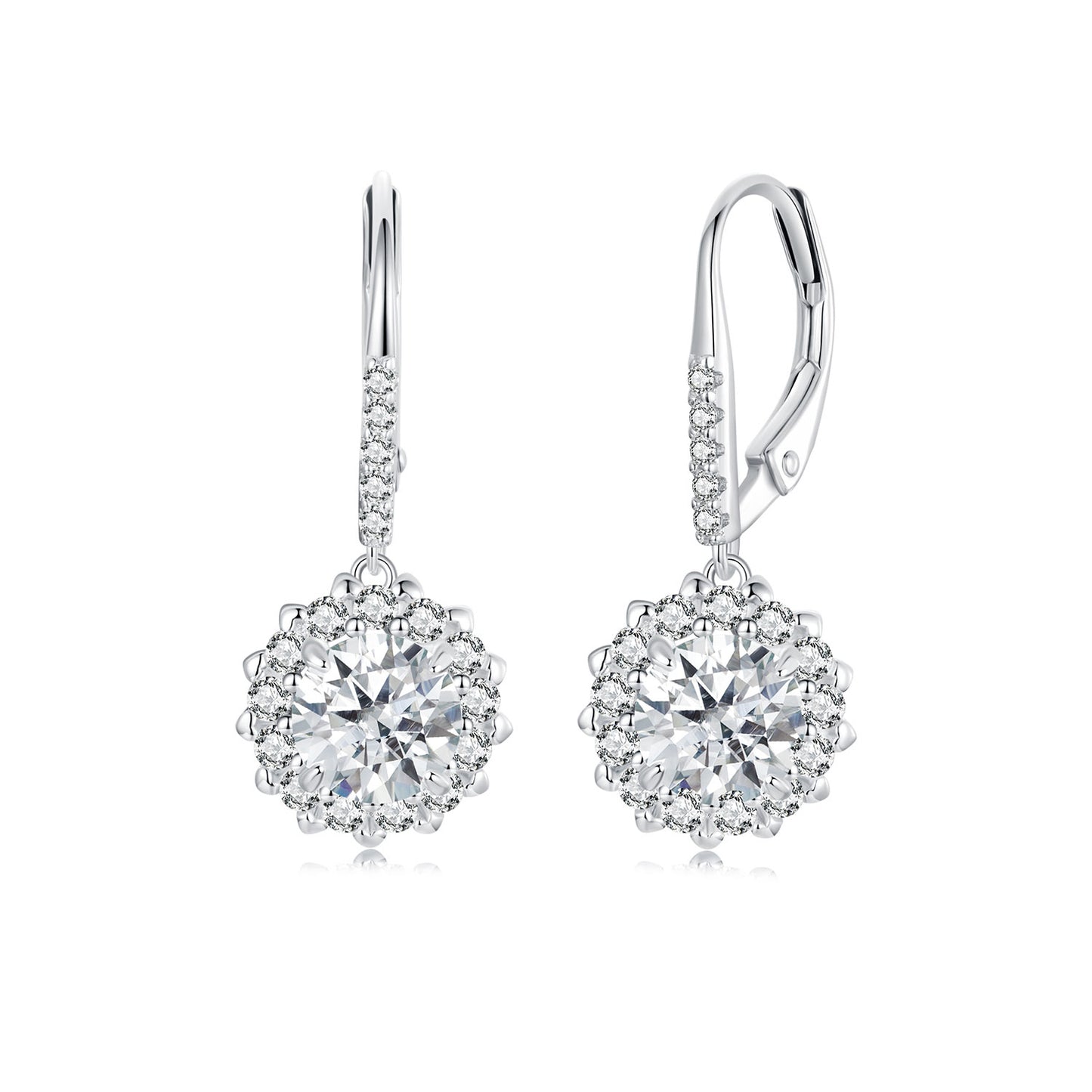 Sparkling 1ct Moissanite Spring Ear Climbers