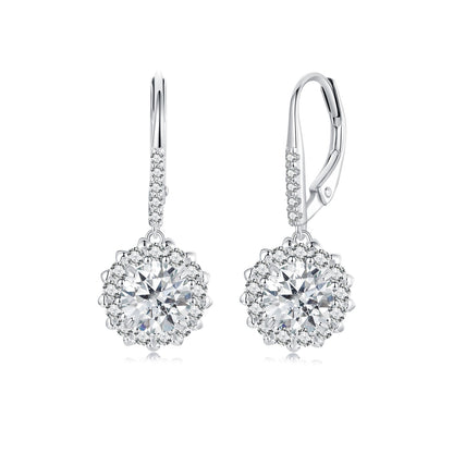 Sparkling 1ct Moissanite Spring Ear Climbers