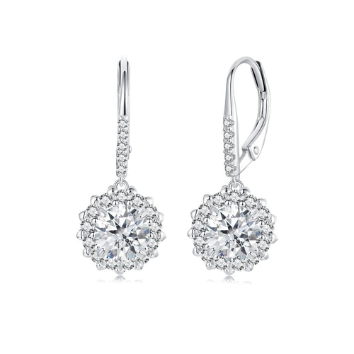 Sparkling 1ct Moissanite Spring Ear Climbers