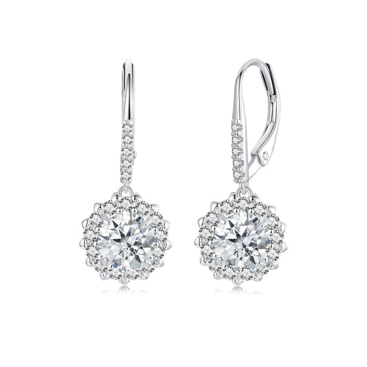 Sparkling 1ct Moissanite Spring Ear Climbers