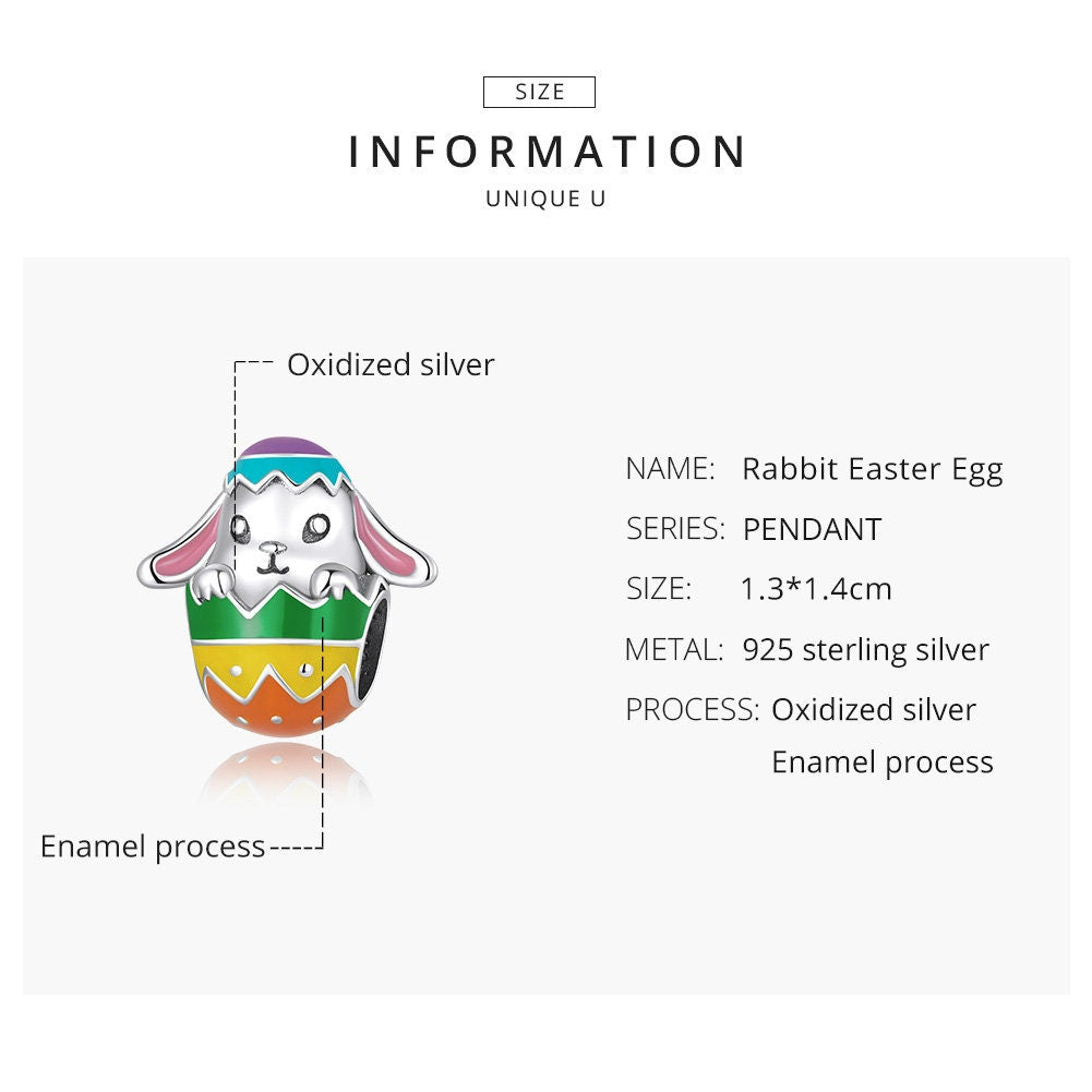 Rabbit Easter Egg Charm