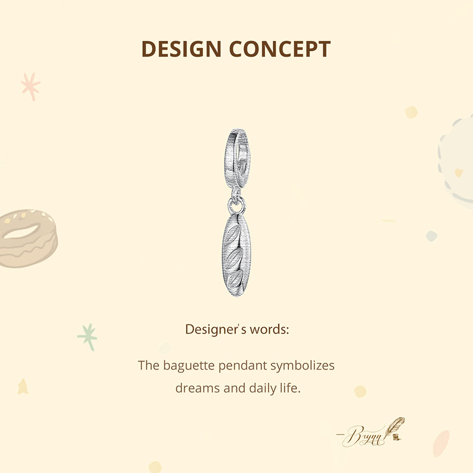 Baguette Clasp Pendant Charm