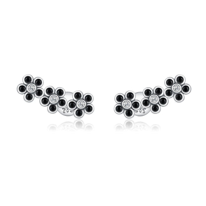 Alluring Floral Hoop Earrings