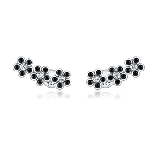 Alluring Floral Hoop Earrings