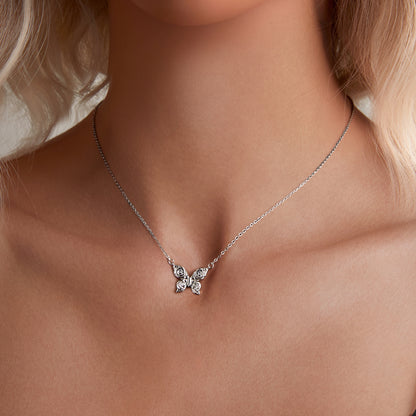 Rose and Butterfly Necklace