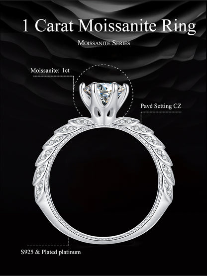 1 Carat Moissanite Ring