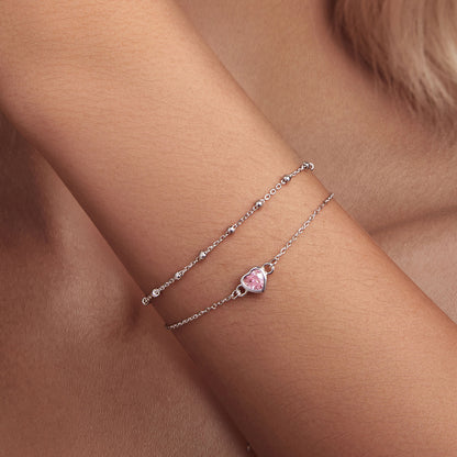 Double Layer Heart Bracelet