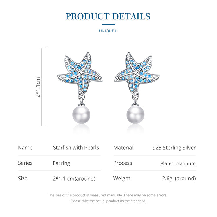 Treasure Starfish Hoop Earrings