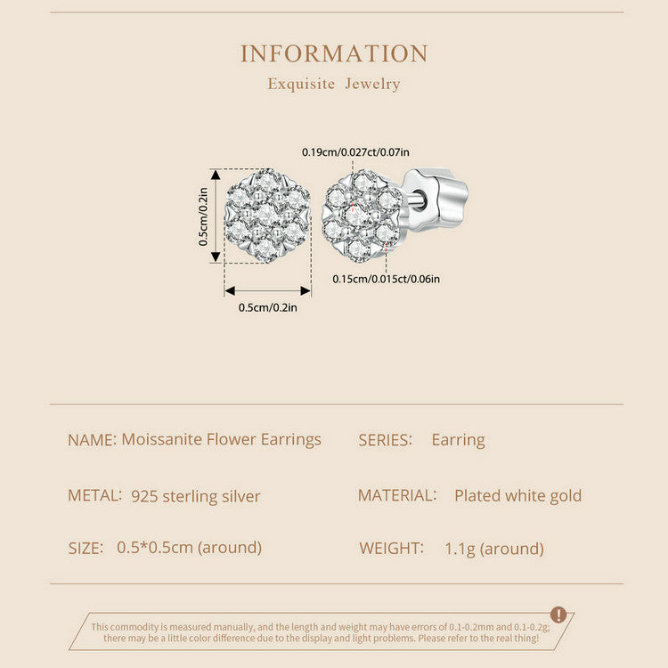 Floral Moissanite Studs