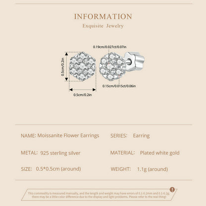 Floral Moissanite Studs