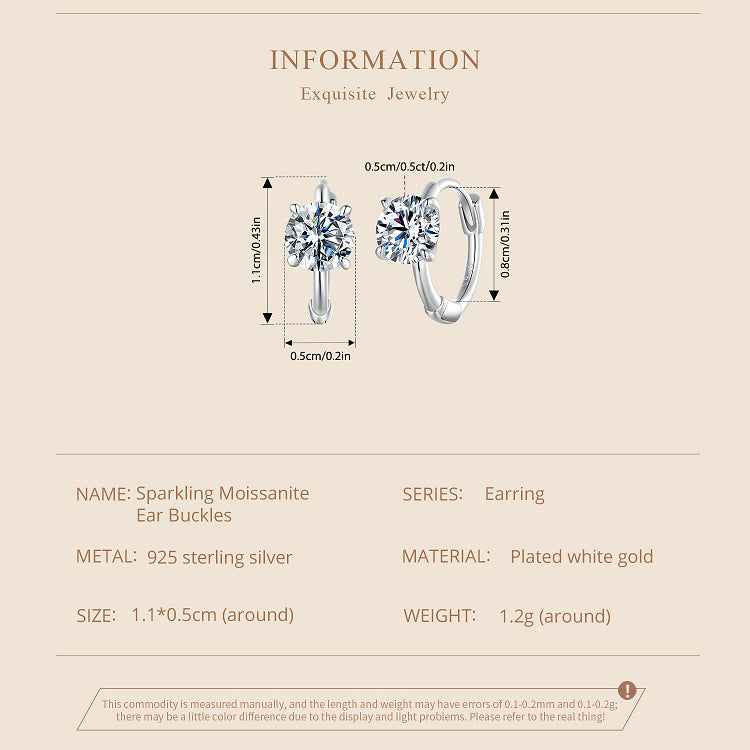 Sparkling Moissanite Ear Climbers