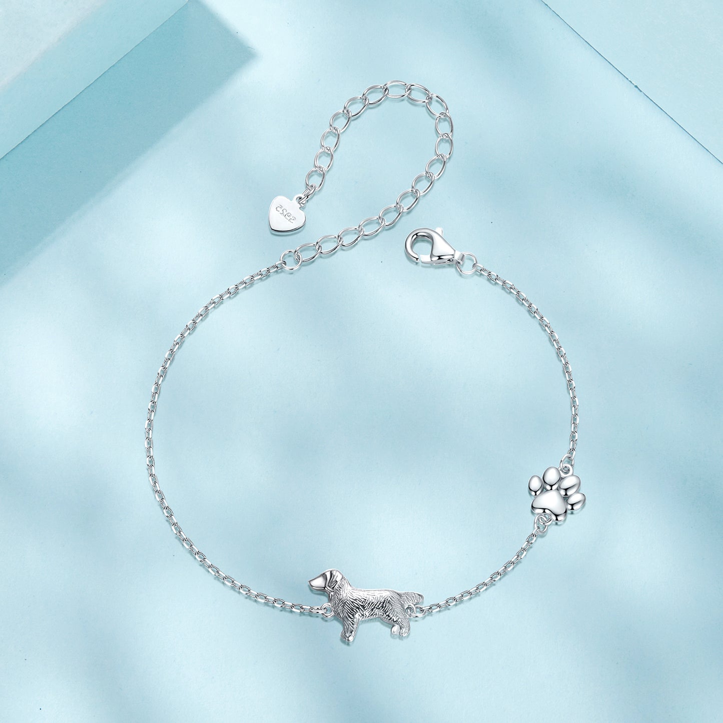 Golden Retriever Paw Charm Bracelet