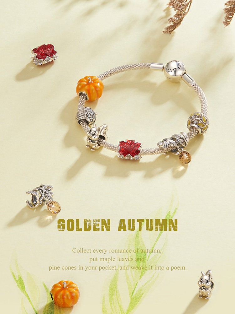 Golden Pumpkin Charm