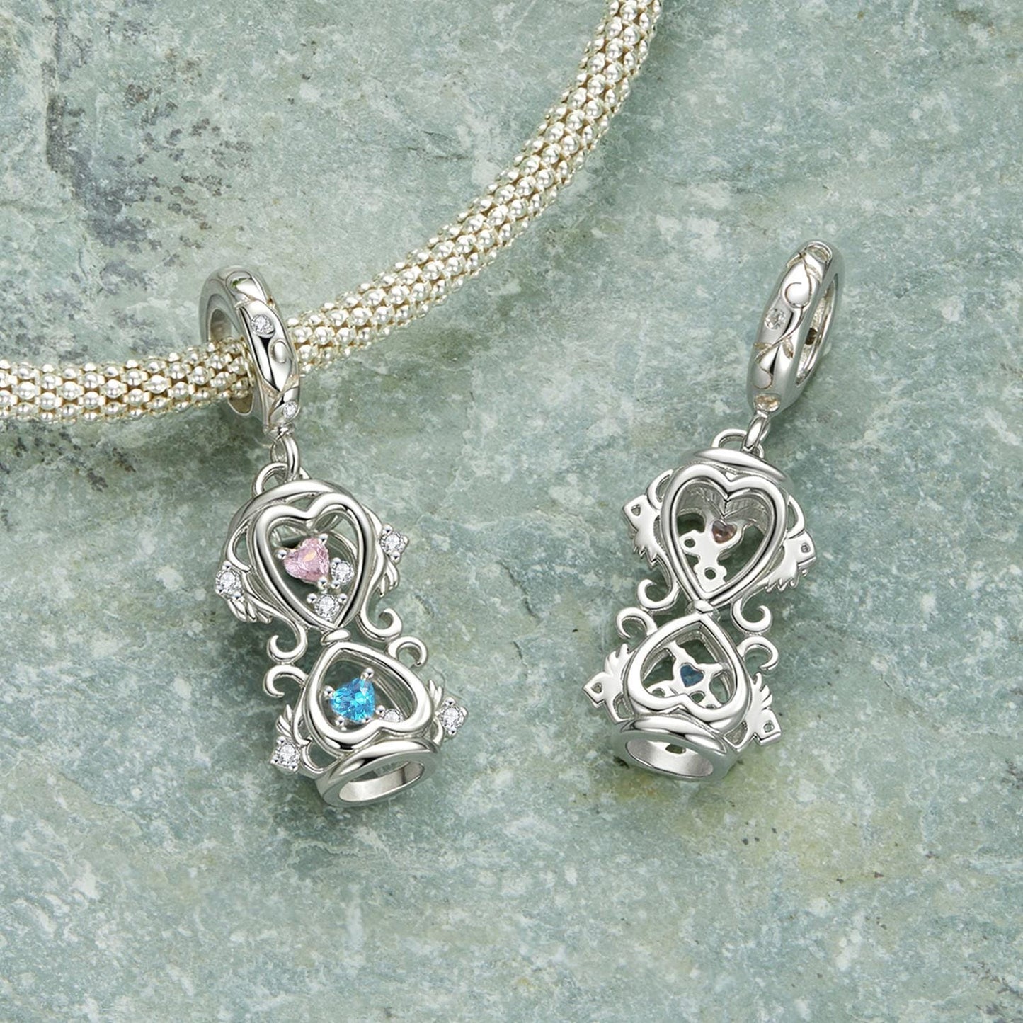 Spring Hourglass Pendant Charm