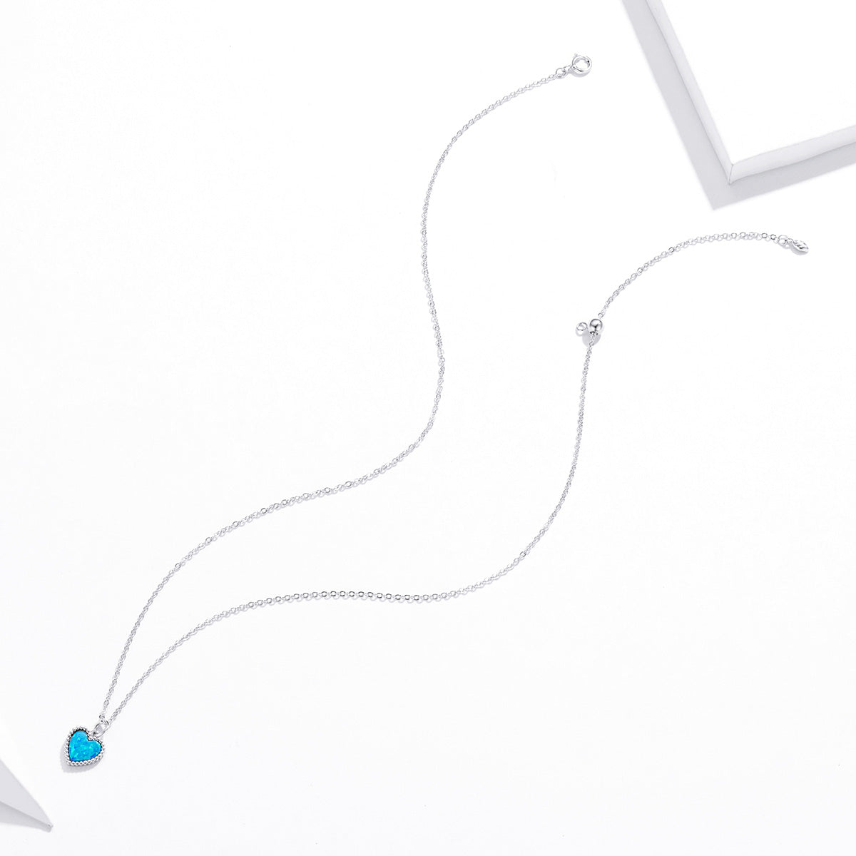 Deep Blue Heart Necklace