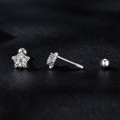 Spiral Ball Moissanite Studs (Star)