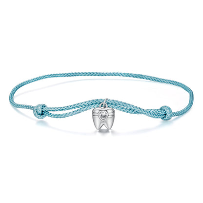 Elegant Fang Charm Cord Bracelet