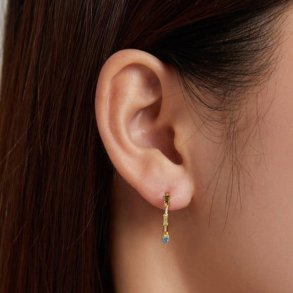 Sparkling Square Stud Earrings