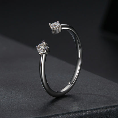 Elegant Moissanite Adjustable Ring