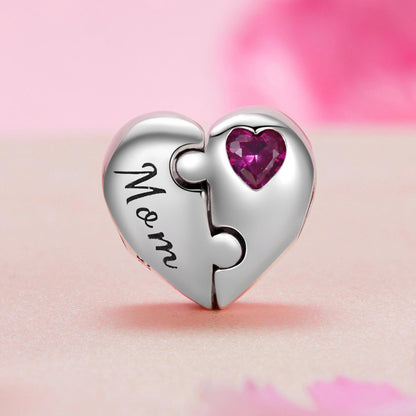 Heart Puzzle Charm