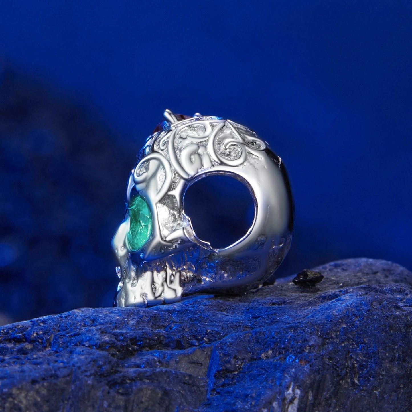 Patterned Skull Charm