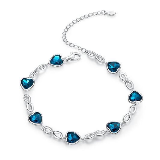 Ocean Heart Charm Bracelet