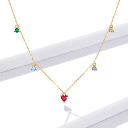 Colorful Zircon Statement Necklace