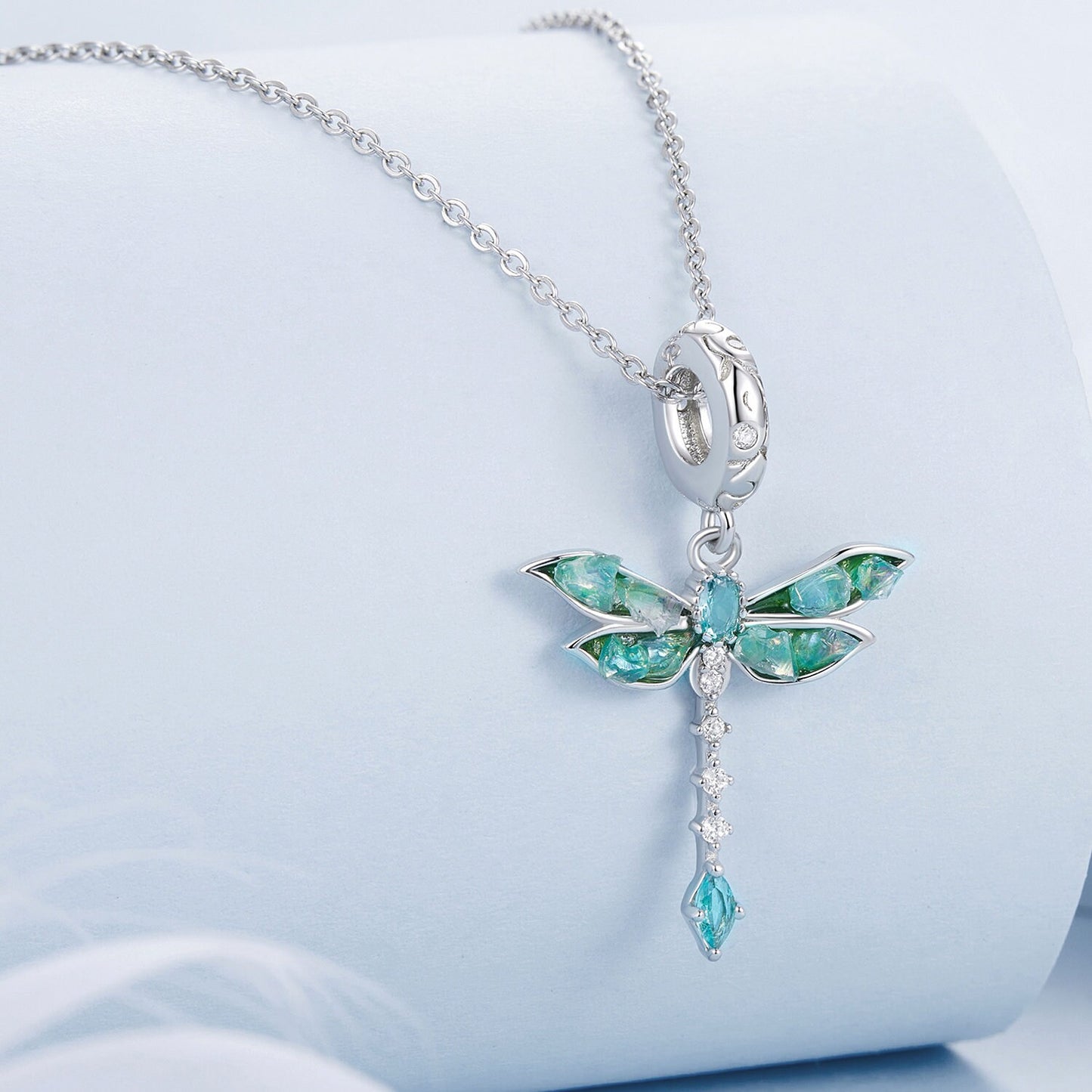Green Dragonfly Pendant Charm