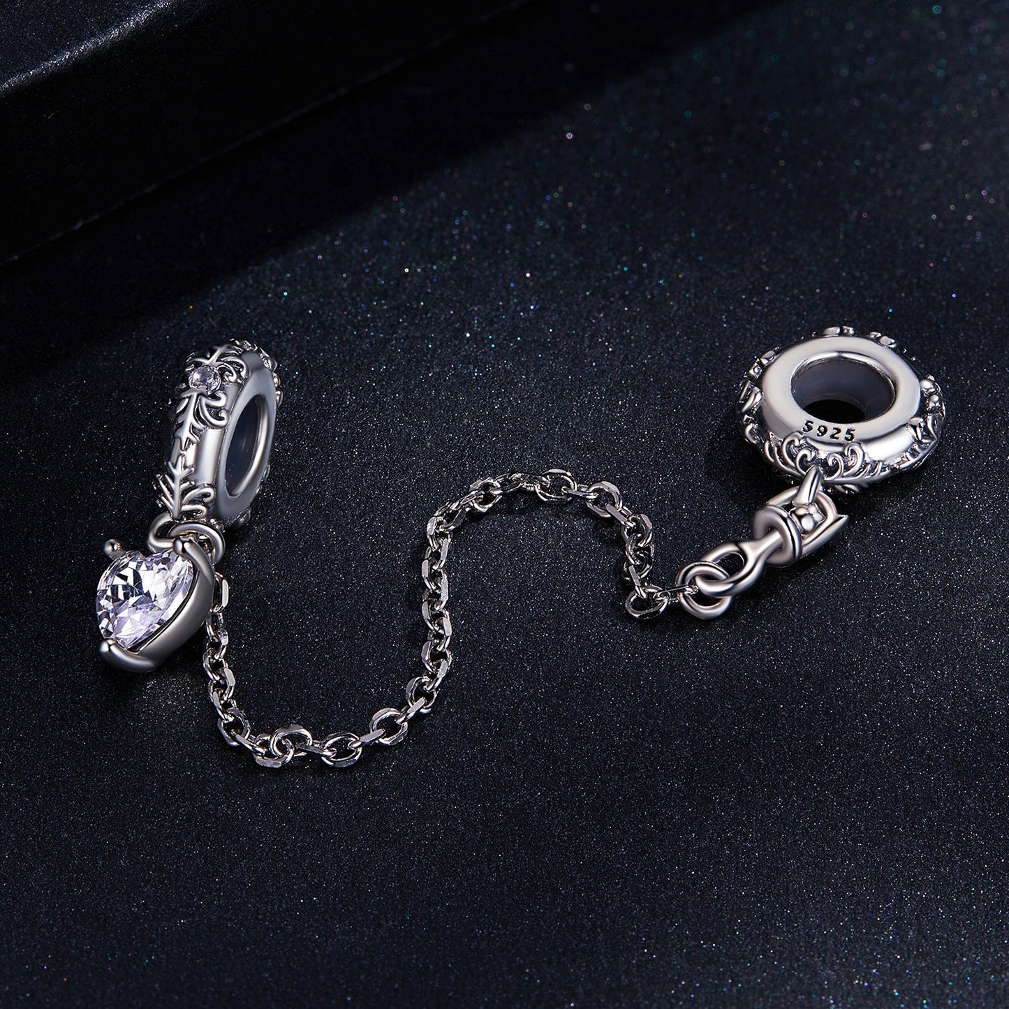 Retro Pattern Safety Chain Charm