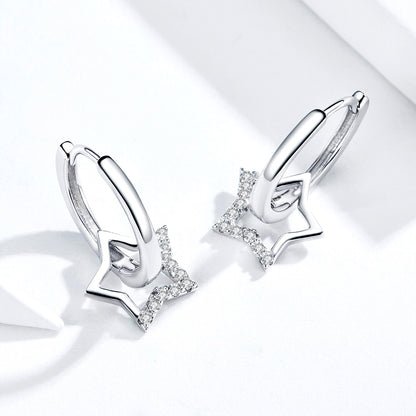 Pentagon Star Clip-On Earrings