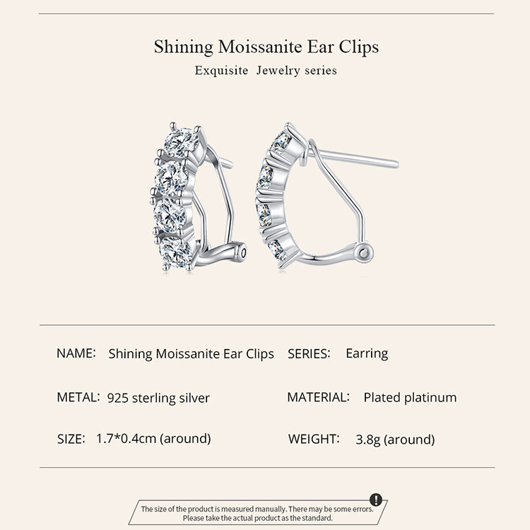 Sparkling Moissanite Ear Climbers