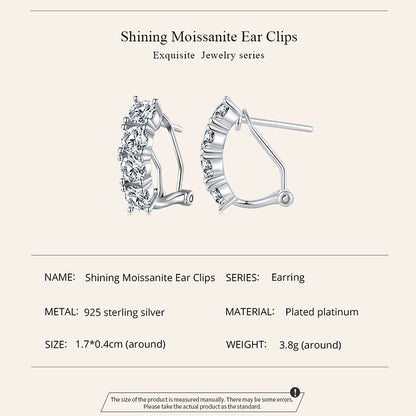 Sparkling Moissanite Ear Climbers