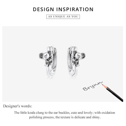 Compact Koala Stud Earrings