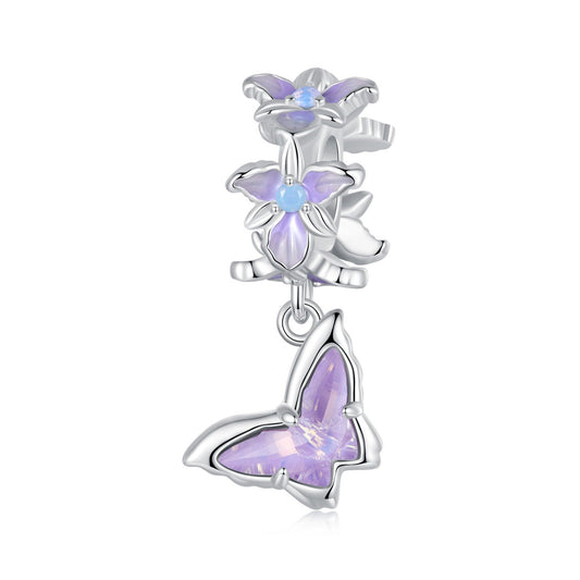 Butterfly Iris Pendant Charm