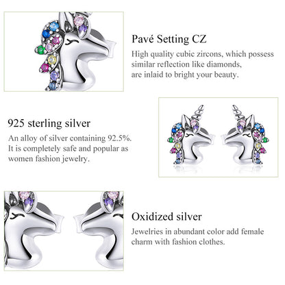 Geometric Pony Stud Earrings