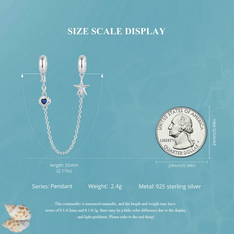 Ocean Silicone Safety Chain Charm
