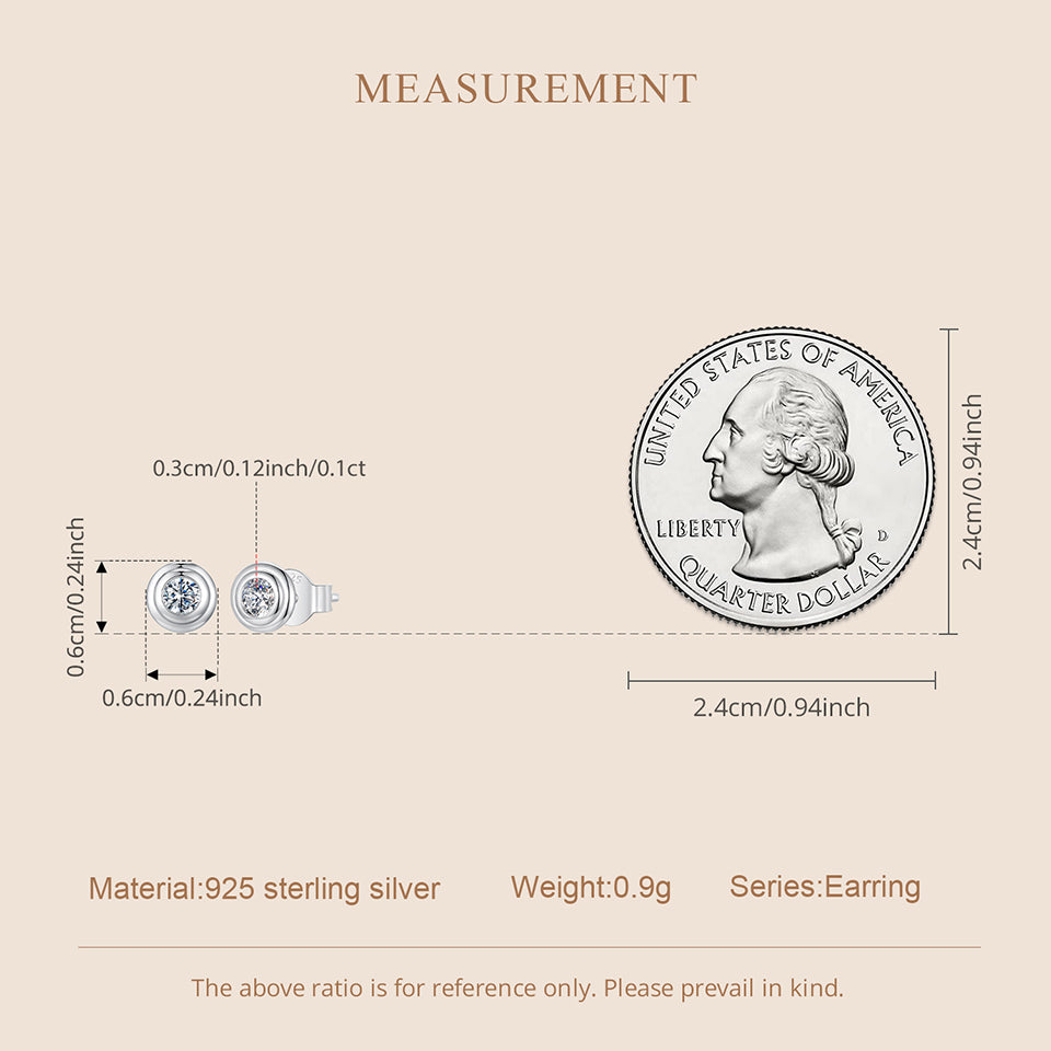 Bubble Design Moissanite Studs