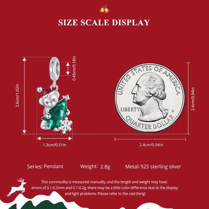 Christmas Bear Pendant Charm