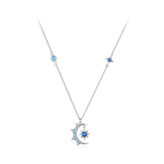 Crescent Moon Burst Necklace
