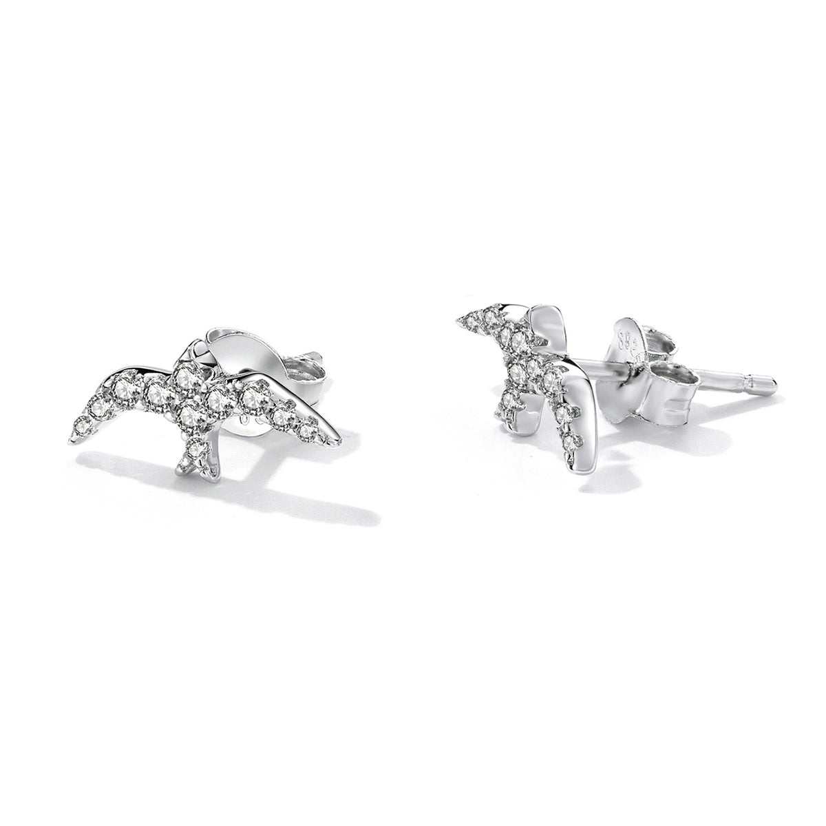 Compact Swallow Stud Earrings