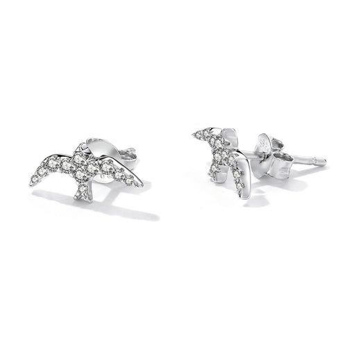 Compact Swallow Stud Earrings