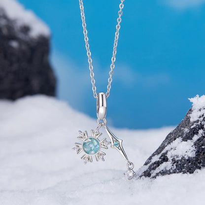 Starburst Snowflake Pendant Charm