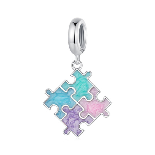 Jigsaw Puzzle Pendant Charm