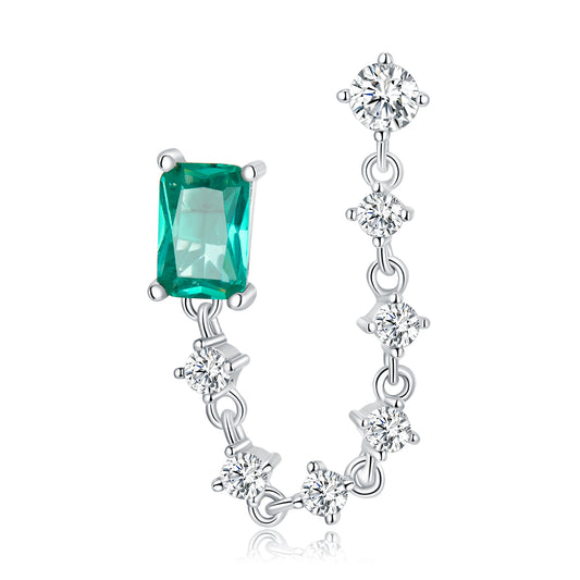 Double-piercing Chain Stud Earrings