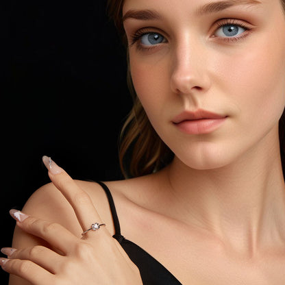 Clover Moissanite Adjustable Ring