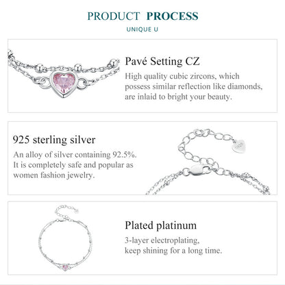 Double Layer Heart Bracelet